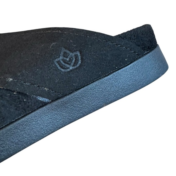 NWT Spenco Hampton Suede Womens Black Comfort Flip-Flops Sandals Shoes 8 S3 - Picture 3 of 7